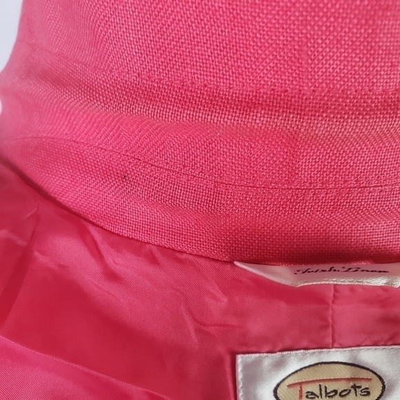 Talbots Womans Irish Linen Jacket  Pink Size 8 - Picture 9 of 10